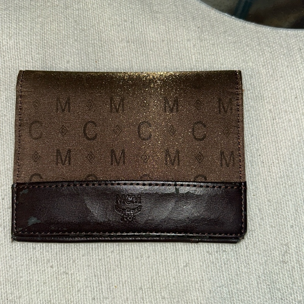 MCM Monogram Leather Card Holder